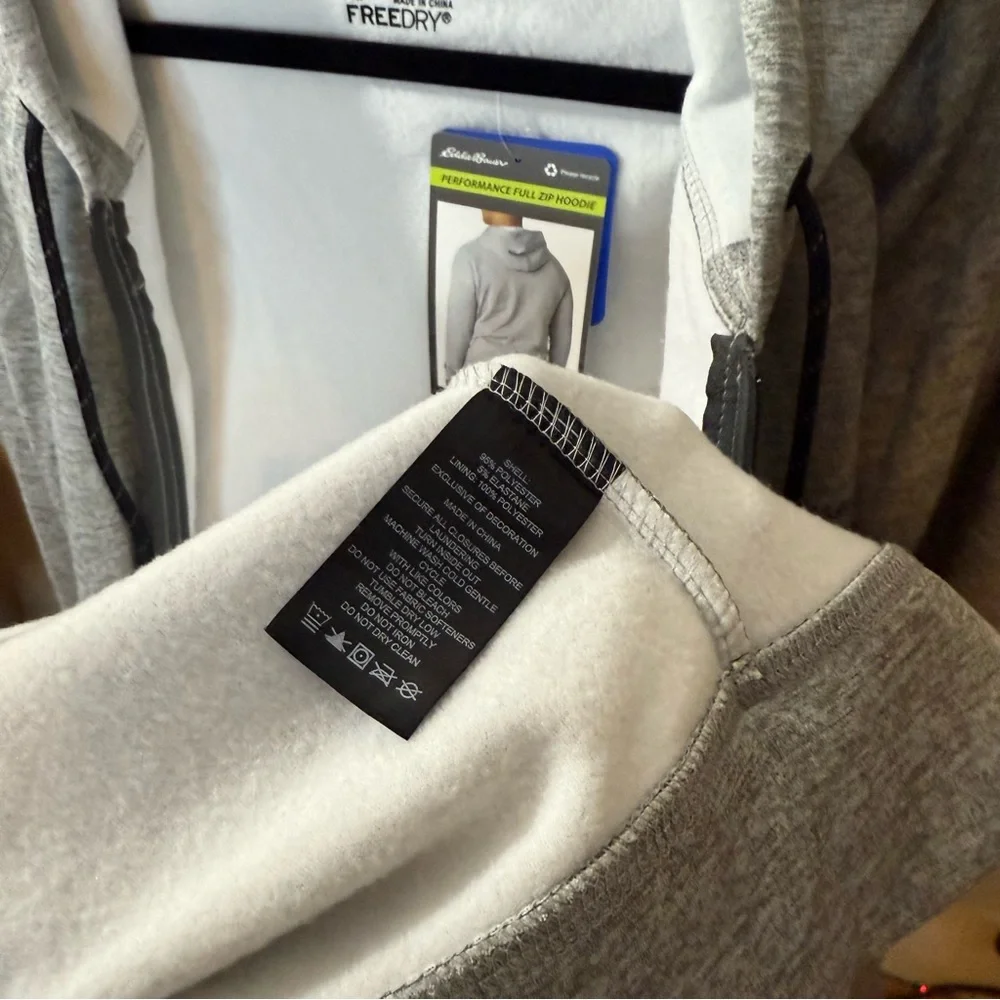 Eddie Bauer Men's Heather Gray Zip-Up Sweater - Picture 6 of 7